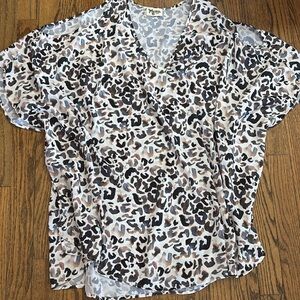 Show Me Your MuMu Leopard Print Blouse - Black, Brown, Cream